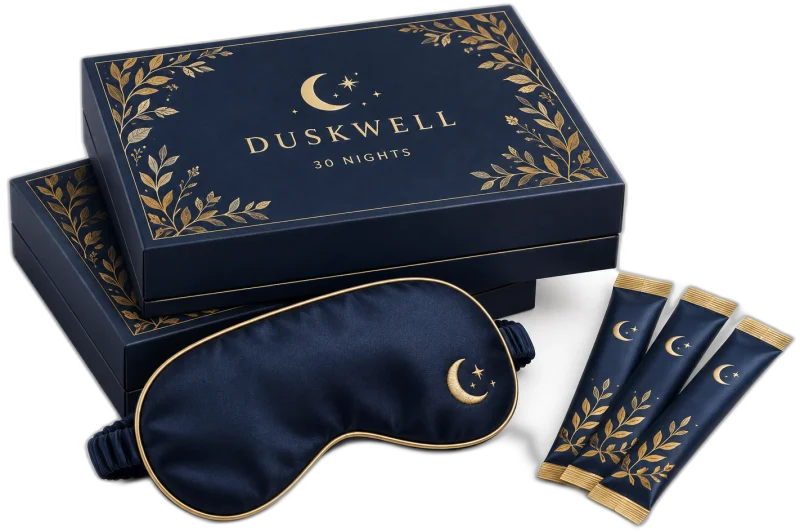 Duskwell Ritual Bundle: two 30-night boxes with a silk sleep mask